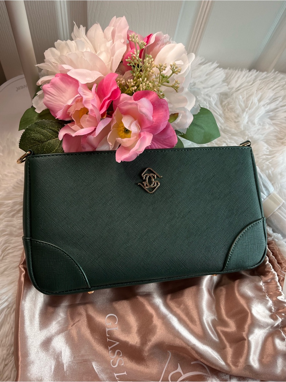 EUC Glass Ladder and Co Emerald Vera Shoulder Bag - Picture 2 of 6